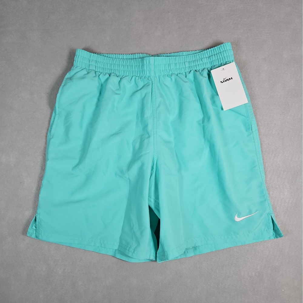 Nike Swim Mens Teal 7" Brief Lined Swim Trunks Size Medium NWT